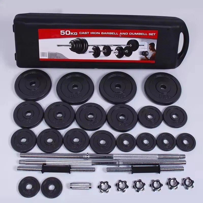 Cast Iron Adjustable Dumbbell Weight Barbell Set Men Women 15kg 20kg 30kg 50kg
