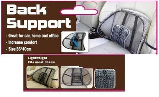 Car Mesh Chair Back Support Massage Cushion Back Pain Support Lightweight