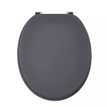 18" UNIVERSAL BATHROOM MDF WC TOILET SEAT NOVELTY EASY FIT +FITTINGS WOODEN W/C