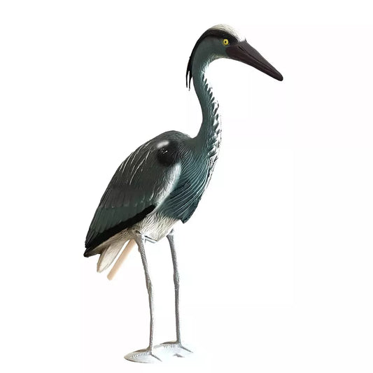 HERON DECOY BIRD PEST DETERRENT CAT REPELLER POND SCARER ORNAMENT