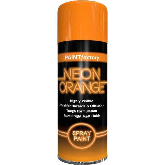 Fluorescent Bright Neon Spray Paint Aerosol All-Purpose Wood Metal Plastic 200ml-Orange