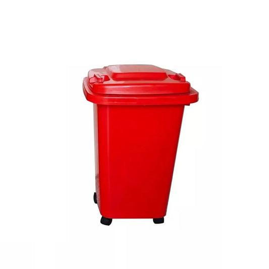 Red Recycling Wheelie Bin Dustbin Rubbish Waste Trash Kitchen Home Office 30L