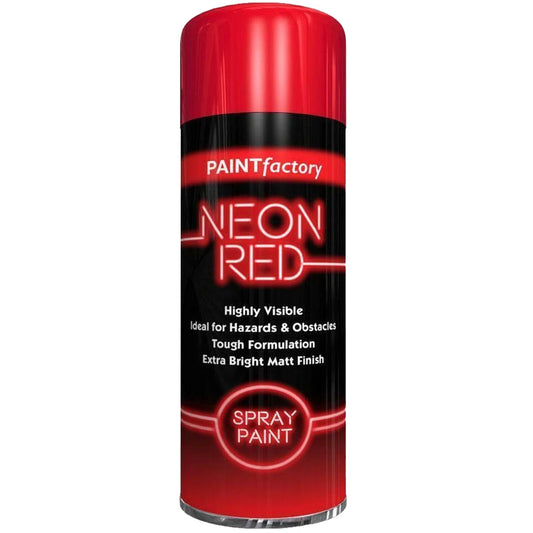 Fluorescent Bright Neon Spray Paint Aerosol All-Purpose Wood Metal Plastic 200ml-Red