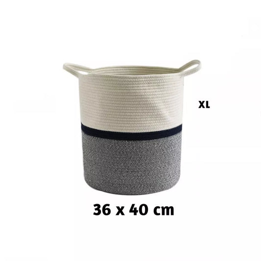 Cotton Rope Basket Cloth Toy Storage Laundry Washing X-Large Organizer Hamper