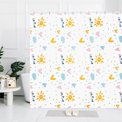 Curtain Shower 100% PEVA Waterproof Bathroom Mould Free 12 Rings 180 x 180cm