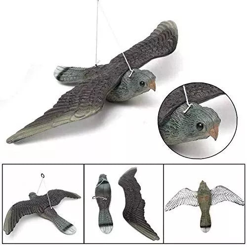 HAWK DECOY BIRD PEST DETERRENT CAT REPELLER POND SCARER ORNAMENT