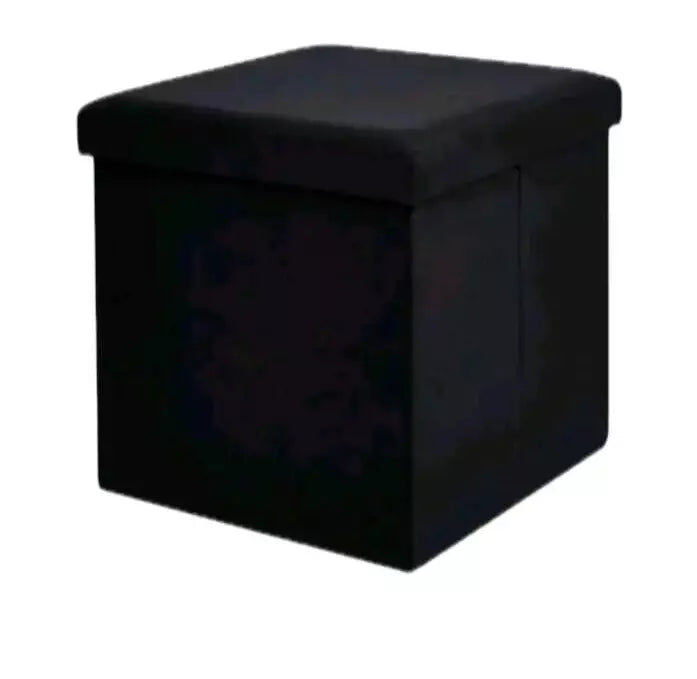 Faux Leather Folding Storage Box Ottoman Seat Stool Storage Boxes Home Footstool