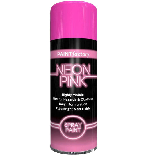 Fluorescent Bright Neon Spray Paint Aerosol All-Purpose Wood Metal Plastic 200ml-Pink
