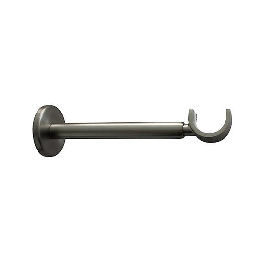 28MM GOODHOME GREY BRUSHED EFFECT METAL LONG CURTAIN POLE BRACKET