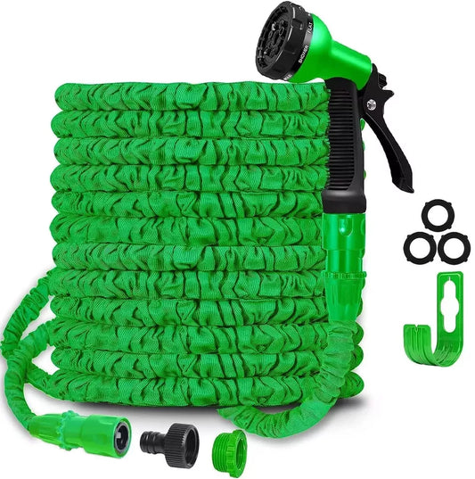 50FT Expandable Flexible Garden Hose Pipe Expanding & Spray Gun Heavy Duty