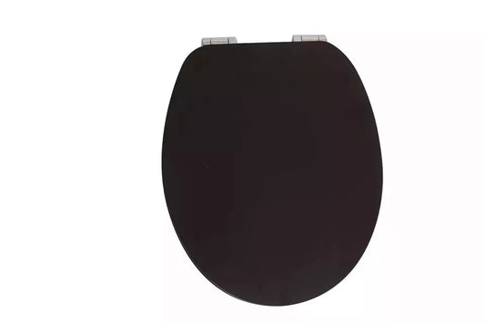 18" UNIVERSAL BATHROOM MDF WC TOILET SEAT NOVELTY EASY FIT +FITTINGS WOODEN W/C